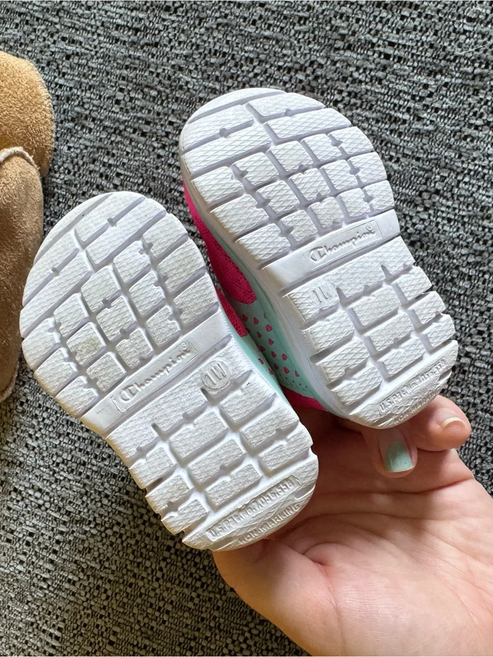 infant girl shoes bundle - baby gap booties and champion sneakers